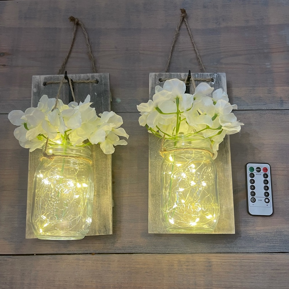 Rustic Mason Jar Lights
